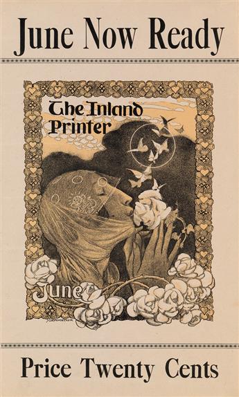 JOSEPH C. LEYENDECKER (1874-1951). THE INLAND PRINTER. Two posters. 1897. Each approximately 17x10 inches, 43x26 cm.